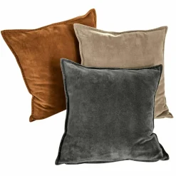 LOBERON Kissenhülle 3er Set Lumeau orange/grau/beige