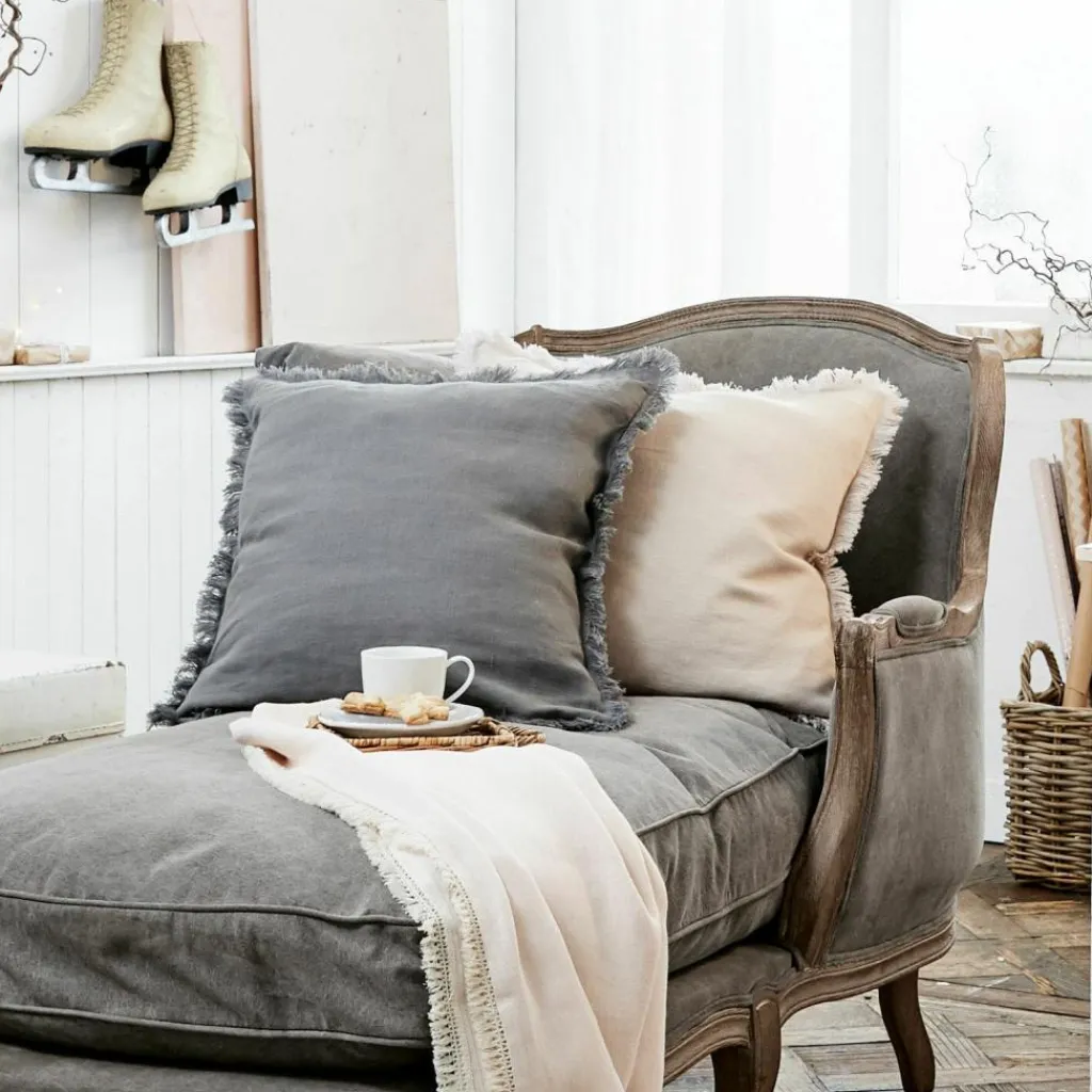 LOBERON Kissenhülle 2er Set Quebo grau/beige Clearance