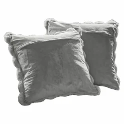 LOBERON Kissenhülle 2er Set Zalina grau Outlet