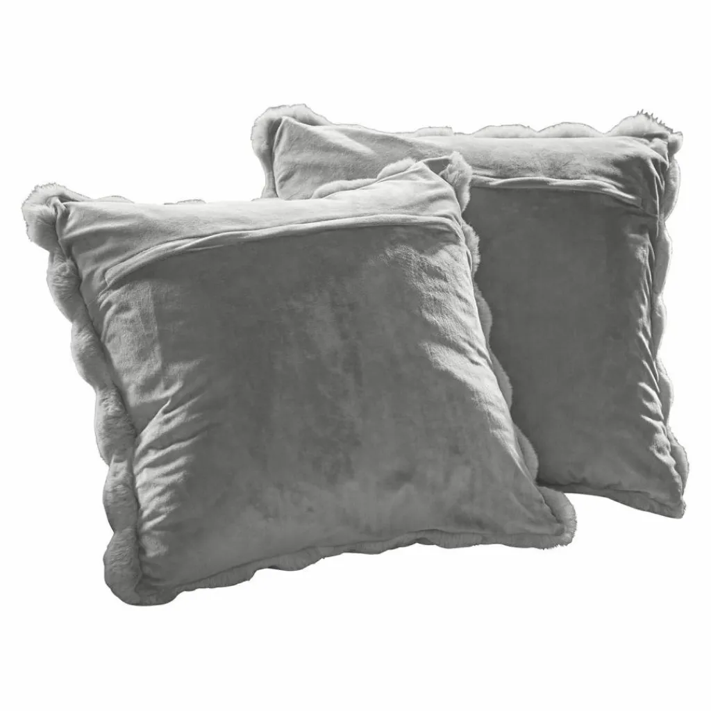 LOBERON Kissenhülle 2er Set Zalina grau Outlet