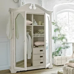 LOBERON Kleiderschrank Somerset antikweiß Outlet