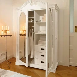 LOBERON Kleiderschrank Somerset antikweiß Outlet