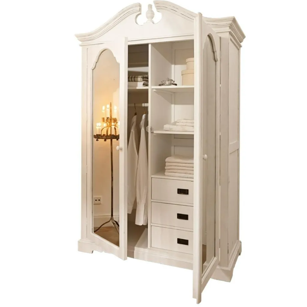 LOBERON Kleiderschrank Somerset antikweiß Outlet