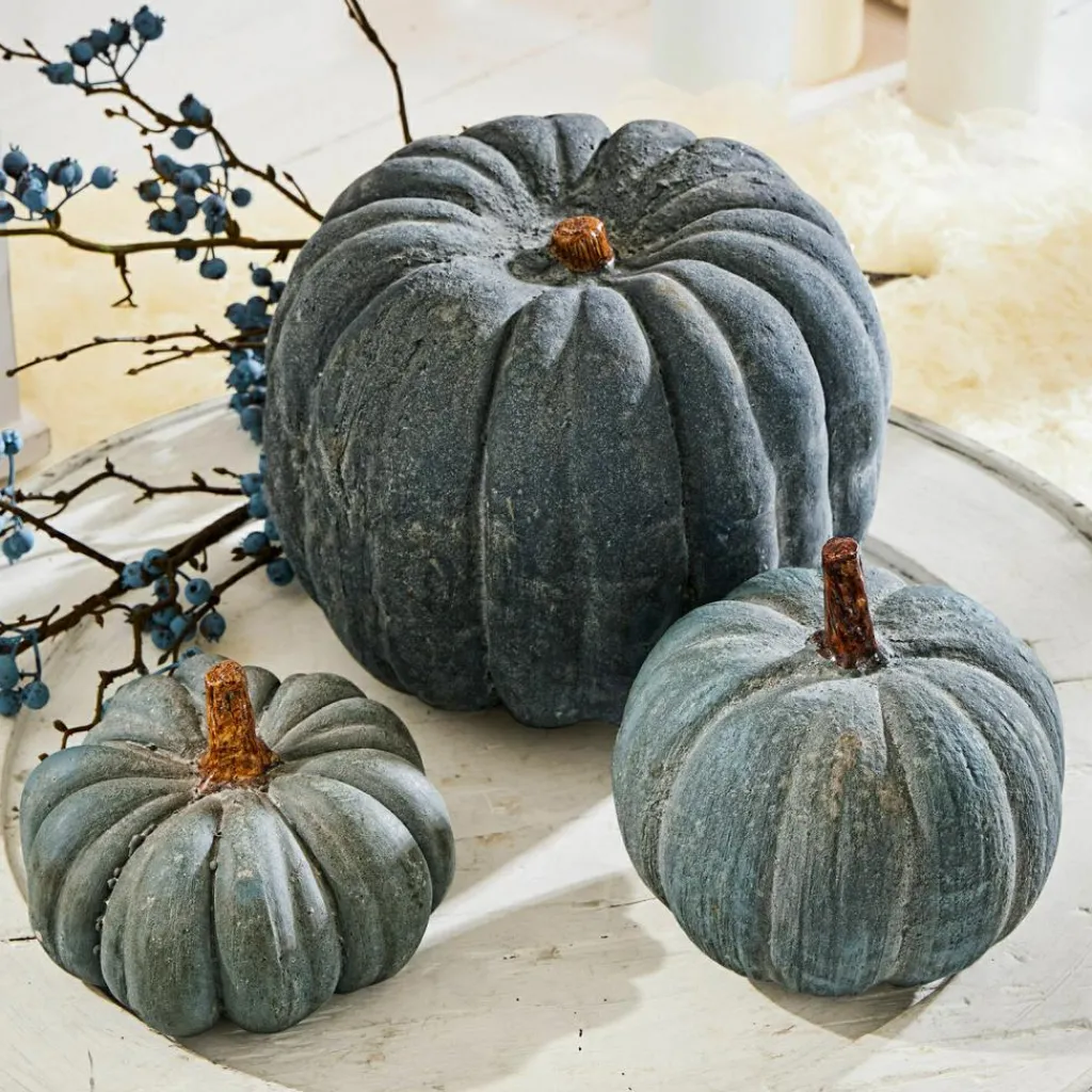 LOBERON Kürbis 3er Set Pumpkin blau Online