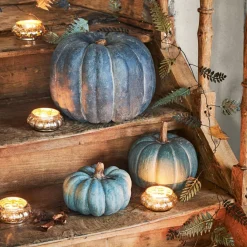 LOBERON Kürbis 3er Set Pumpkin blau Online