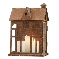 LOBERON Laterne Sweet Home rostbraun Clearance