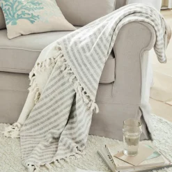 LOBERON Plaid Marpent creme/grau Sale