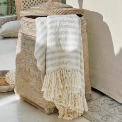 LOBERON Plaid Marpent creme/grau Sale