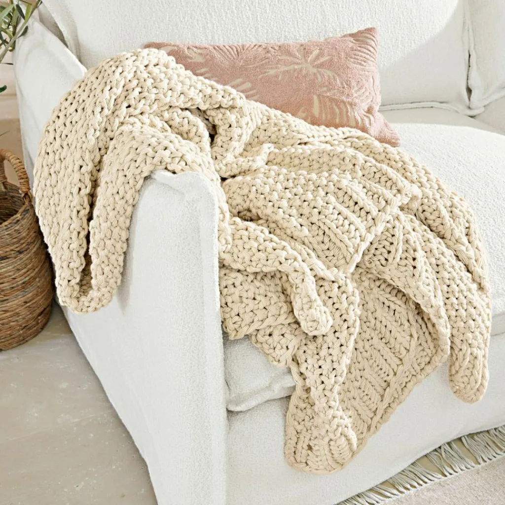 LOBERON Plaid Plixoren beige Clearance
