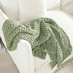 LOBERON Plaid Plixoren hellgrün Clearance