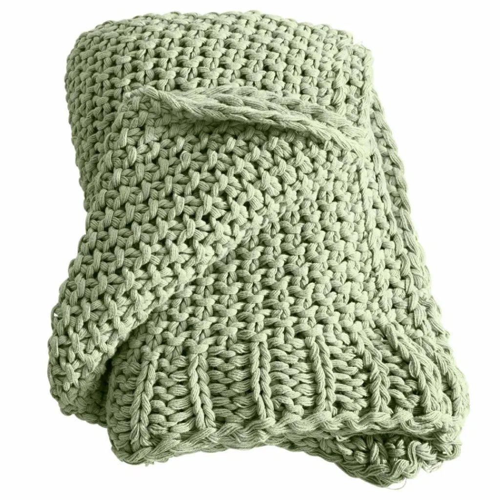 LOBERON Plaid Plixoren hellgrün Clearance
