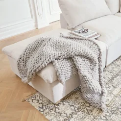 LOBERON Plaid Reidous grau Clearance