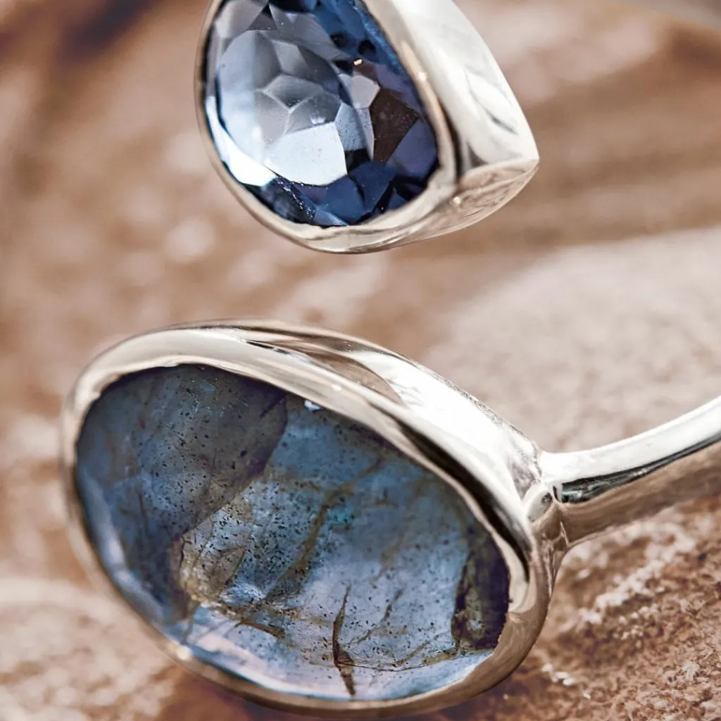 LOBERON Ring Meadow blau/silber Best