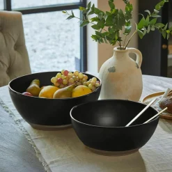 LOBERON Salatschüssel 2er Set Biarré schwarz Hot