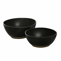LOBERON Salatschüssel 2er Set Biarré schwarz Hot