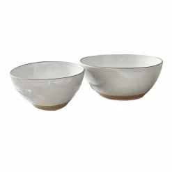 LOBERON Salatschüssel 2er Set Biarré weiß New