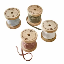 LOBERON Samtband 4er Set Hilary blau/oliv/rot