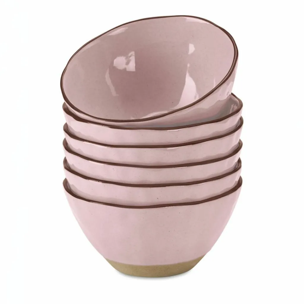 LOBERON Schüssel 6er Set Biarré rosa New