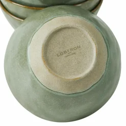 LOBERON Schüssel 6er Set Biarré türkis/braun Outlet