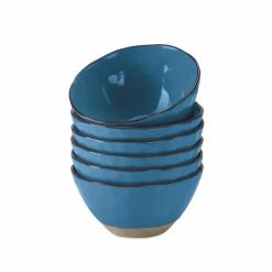 LOBERON Schüssel 6er Set Biarré blau Outlet