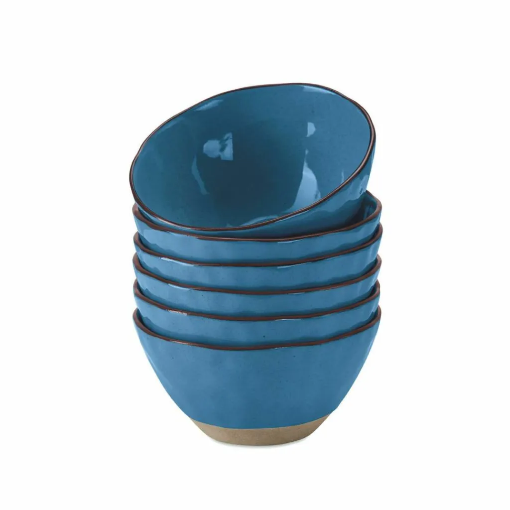 LOBERON Schüssel 6er Set Biarré blau Outlet