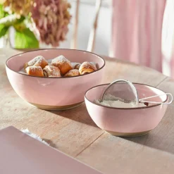 LOBERON Schüssel 2er Set Biarré rosa New
