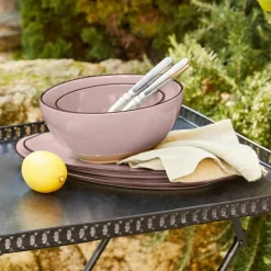 LOBERON Schüssel 2er Set Biarré rosa New
