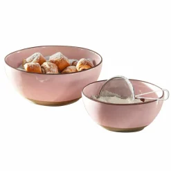 LOBERON Schüssel 2er Set Biarré rosa New