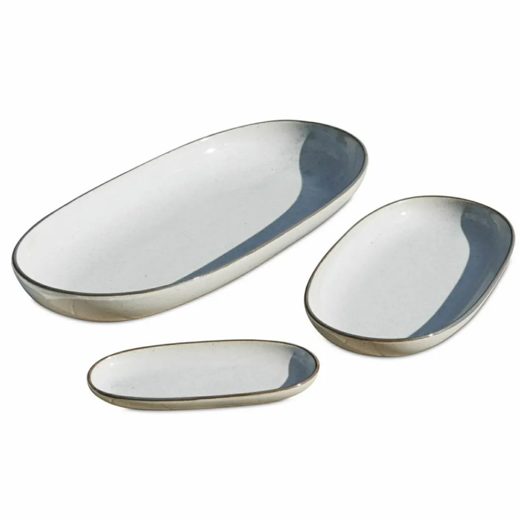 LOBERON Servierplatte 3er Set Biarré grau Hot
