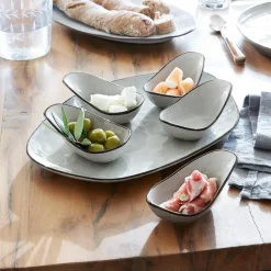 LOBERON Servierschälchen  6er Set Biarré grau Online