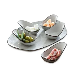LOBERON Servierschälchen 6er Set Biarré grau Online
