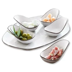 LOBERON Servierschälchen 6er Set Biarré weiß Hot