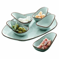 LOBERON Servierschälchen  6er Set Biarré türkis Hot