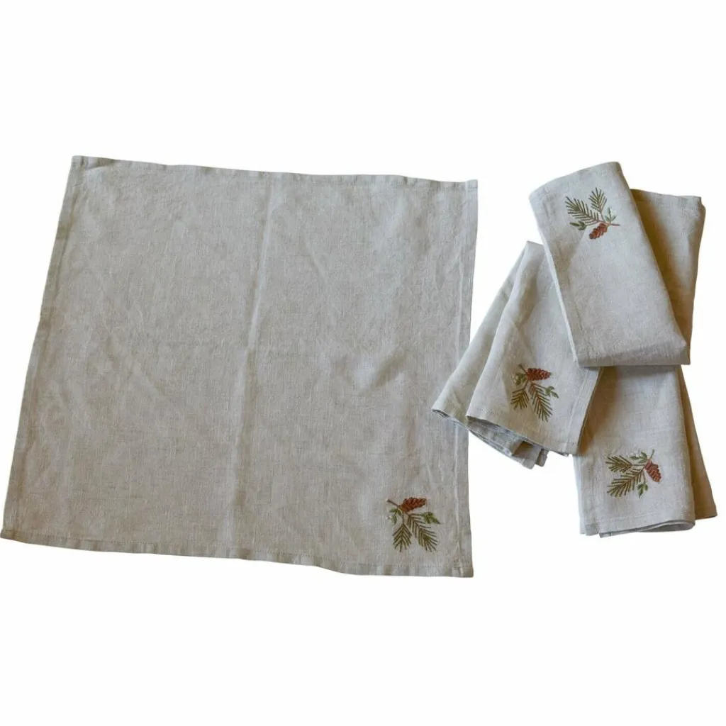 LOBERON Serviette 4er Set Arlida Hot