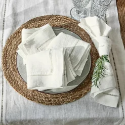LOBERON Serviette 4er Set Covent Garden weiß Discount