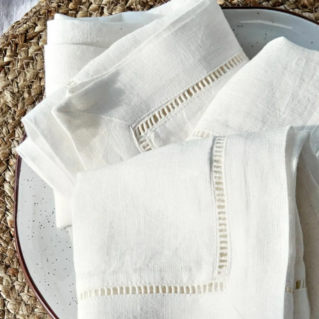LOBERON Serviette 4er Set Covent Garden weiß Discount
