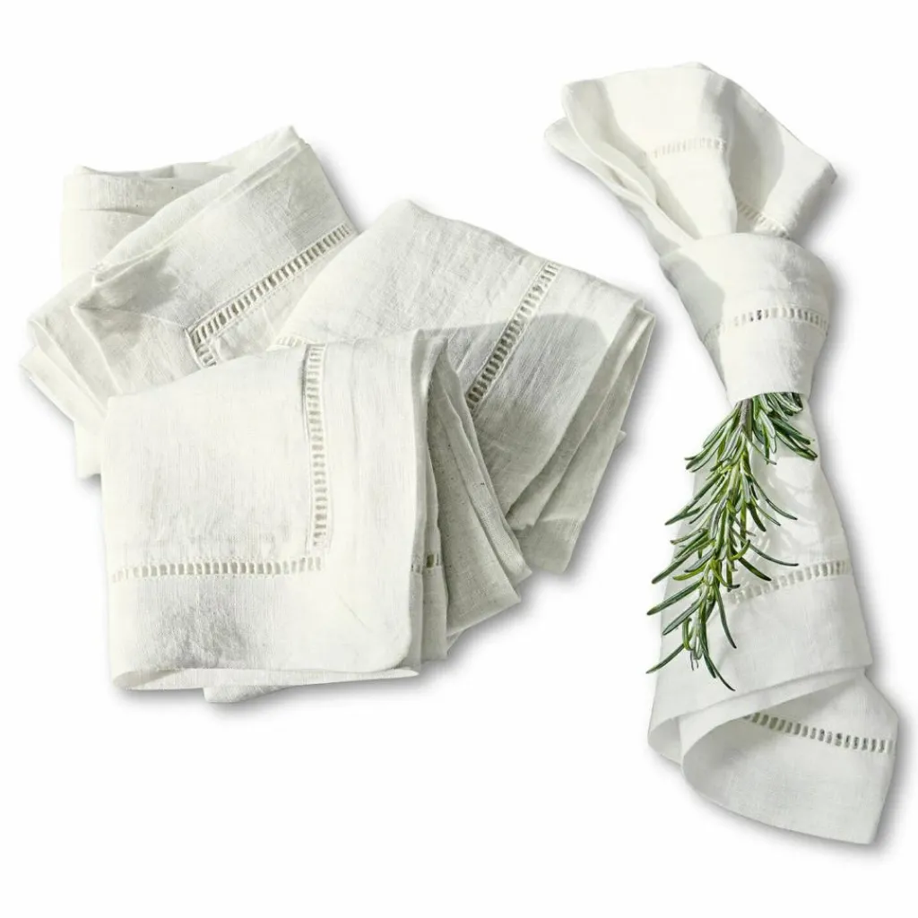 LOBERON Serviette 4er Set Covent Garden weiß Discount