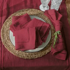 LOBERON Serviette 4er Set Covent Garden rot Outlet