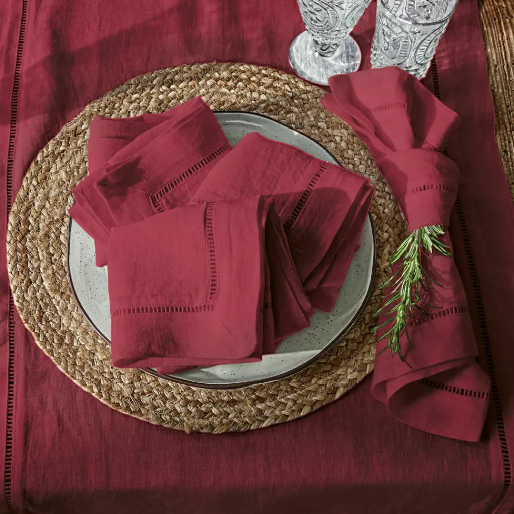 LOBERON Serviette 4er Set Covent Garden rot Outlet