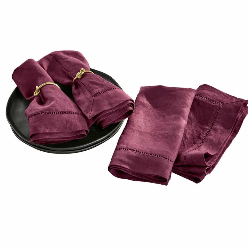 LOBERON Serviette 4er Set Covent Garden bordeaux Best