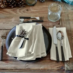 LOBERON Serviette 6er Set Fibi weiß Discount