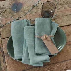 LOBERON Serviette 4er Set Ghis grün Clearance