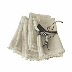 LOBERON Serviette 4er Set Largo leinen Hot