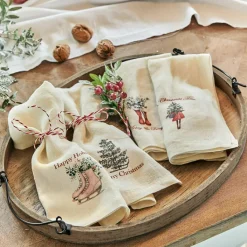 LOBERON Serviette 4er Set Merry & Bright Best