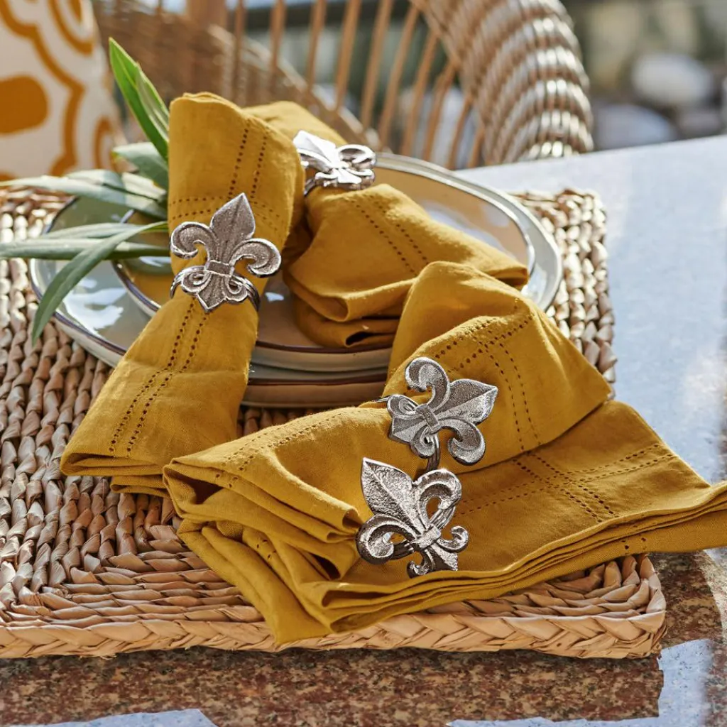 LOBERON Serviettenring 4er Set Fleur De Lis Clearance