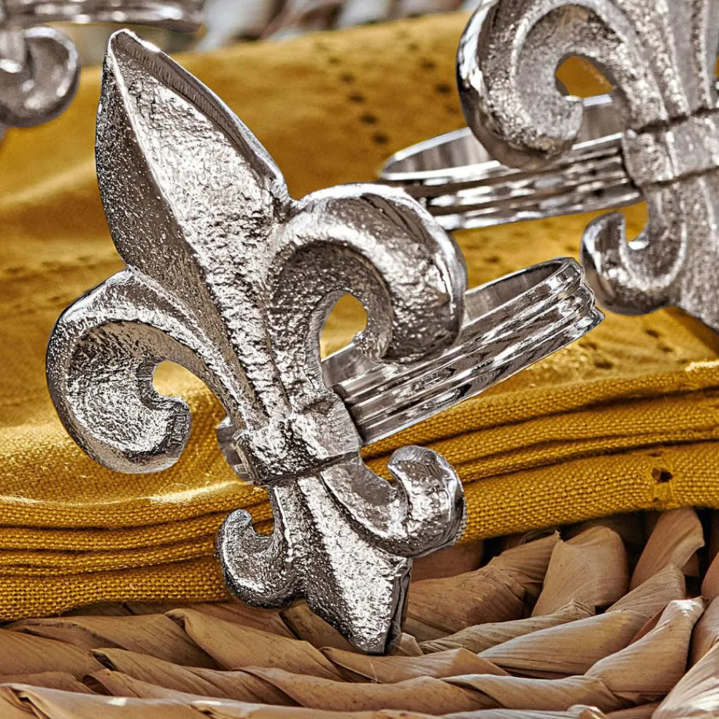 LOBERON Serviettenring 4er Set Fleur De Lis Clearance
