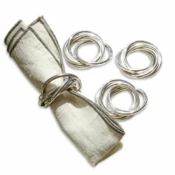 LOBERON Serviettenring 4er Set Limche
