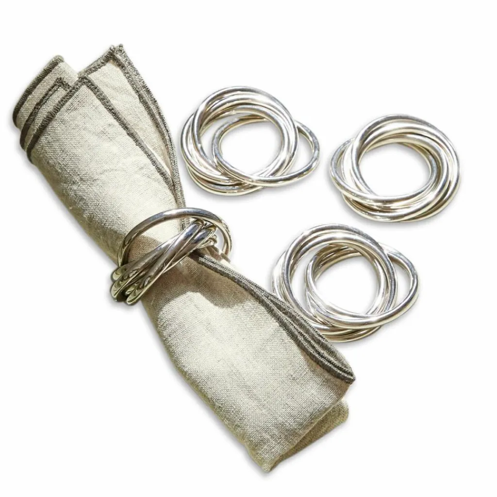LOBERON Serviettenring 4er Set Limche