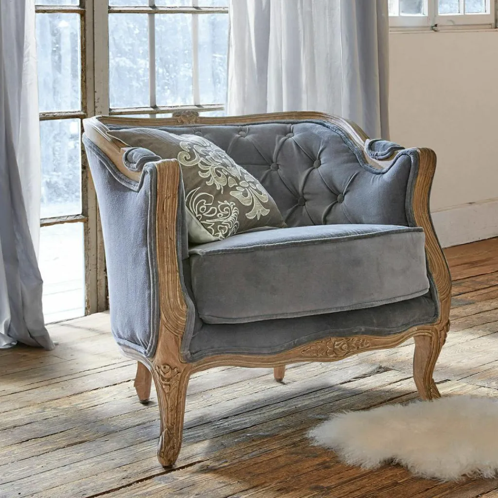 LOBERON Sessel Annezay graublau Outlet
