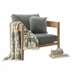 LOBERON Sessel Courtelevant grau/braun Hot